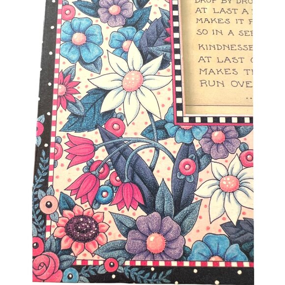 Vintage 1997 MARY ENGELBREIT Floral Picture Frame | Friendship Quote | Sunflower - Picture 3 of 10